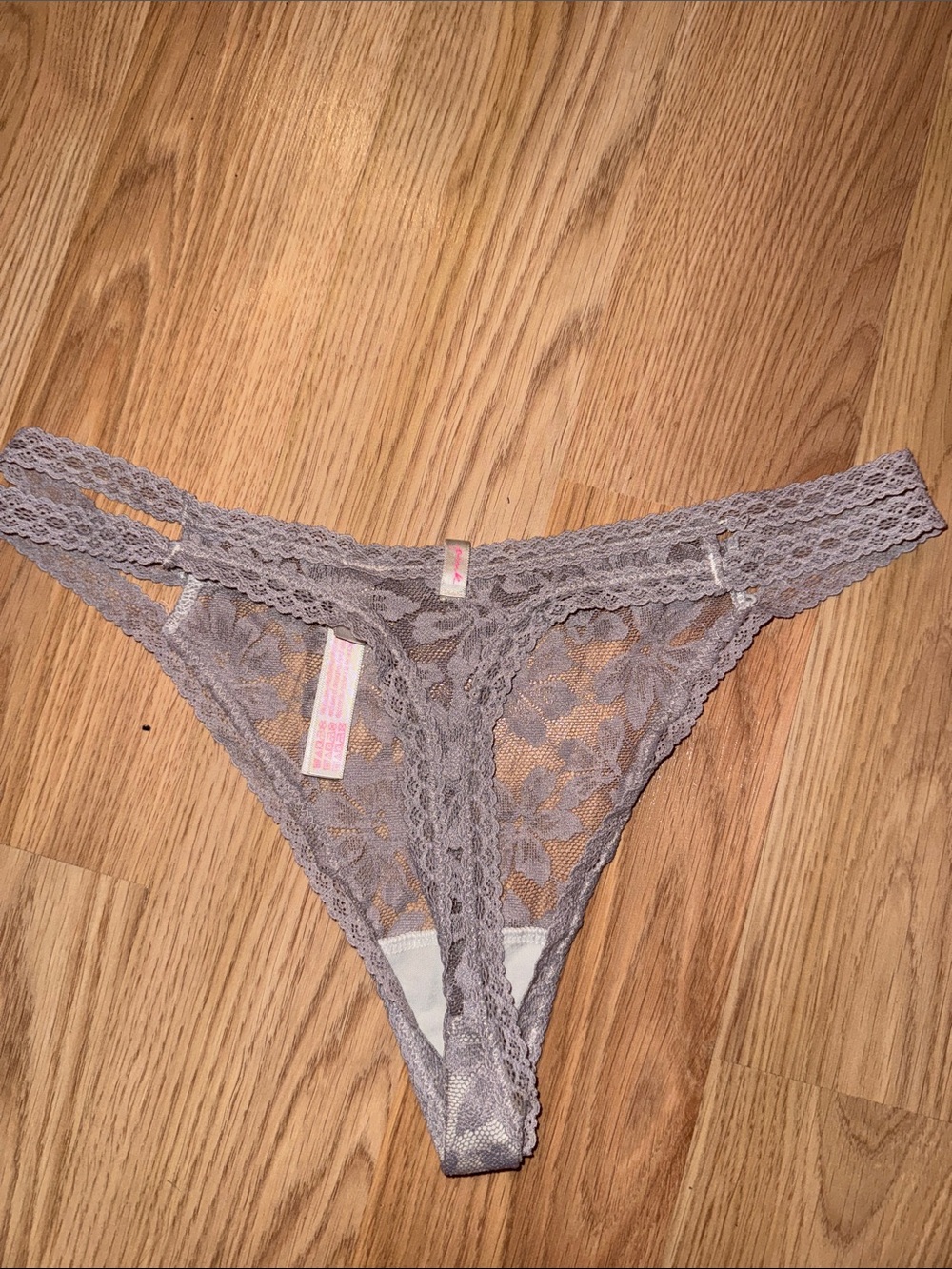 Victoria secret grey double string thong size medium - Picture 3 of 3